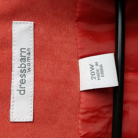 Dressbarn Season Jacket Women's Size 20W Faux Suede Rust Orange - Picture 7 of 16